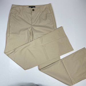 Lafayette 148 New York Size 4 Khaki Tan Flare Pants New $298 Flawed *Read*